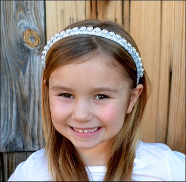 Jeweled Headband in Ivory